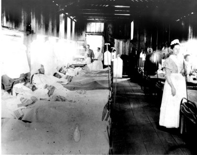 Spanish-American War ward with nurses 