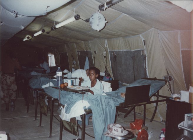 Mohaamed Nur, patient in 86th Evacuation Hosp., Somalia, 1993